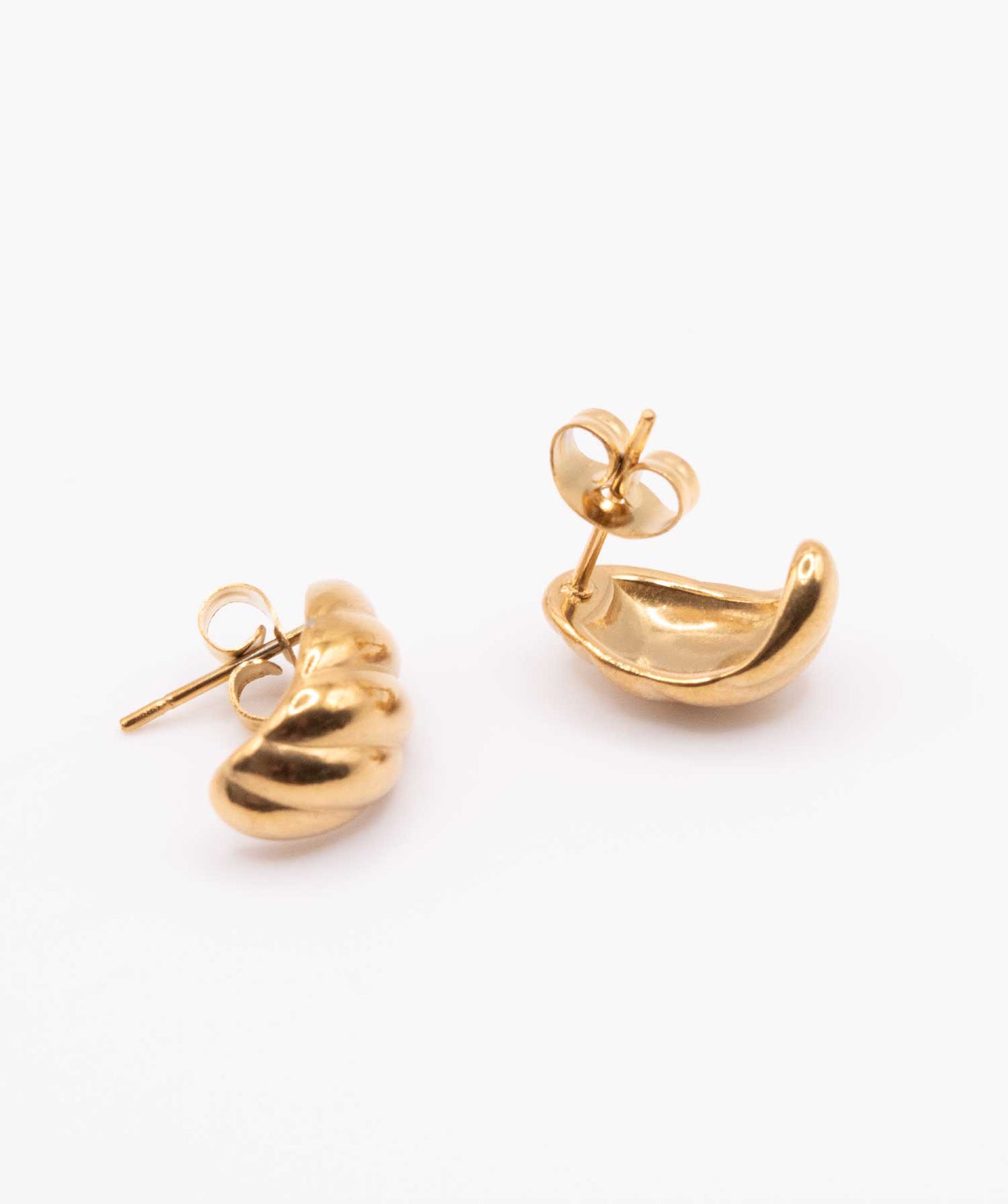 Small Twist Croissant Earrings