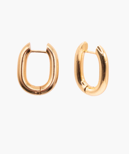 U Shaped Huggie Hoop Earrings